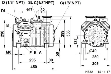 Компрессор HI 361 CC INVERTER (POE32) Dorin