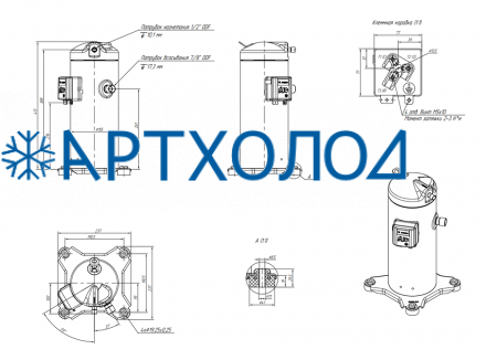 Компрессор спиральный RCH42C5LB6CA (141R0780) Ридан