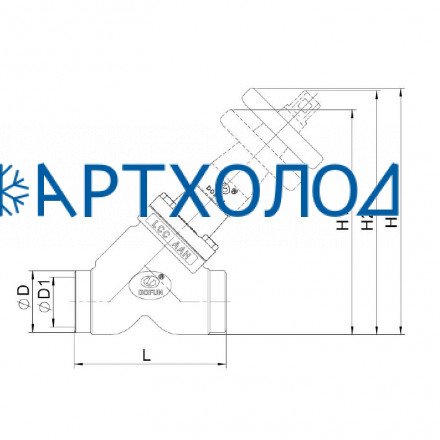 Запорный вентиль SVD-HS DN6 63 бар, прямоточный (комплектация с маховиком) Dofun Запорный вентиль SVD-HS DN6 63 бар, прямоточный (комплектация с маховиком) Dofun