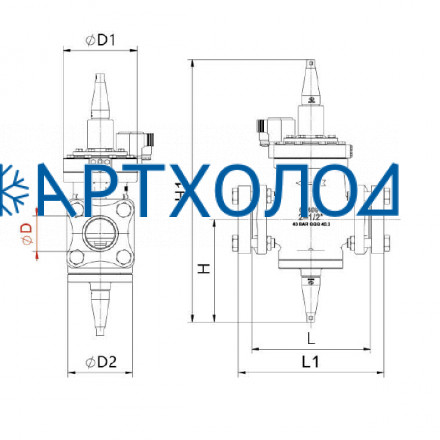 Сервоприводный клапан с пилотным управлением до себя IPRV-1N DN25 (соленоид на открытие) Dofun Сервоприводный клапан с пилотным управлением до себя IPRV-1N DN25 (соленоид на открытие) Dofun