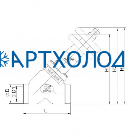Запорный вентиль SVD-HS DN200 63 бар, прямоточный (комплектация с маховиком) Dofun Запорный вентиль SVD-HS DN200 63 бар, прямоточный (комплектация с маховиком) Dofun