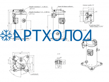 Компрессор спиральный RCL13E4LT8CA (141R9535) Ридан Компрессор спиральный RCL13E4LT8CA (141R9535) Ридан