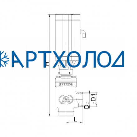 Электроприводной клапан DFMV-A DN100 (угловой)  Dofun