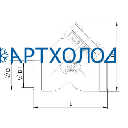 Обратный клапан CVD-S DN50 прямоточный Dofun Обратный клапан CVD-S DN50 прямоточный Dofun