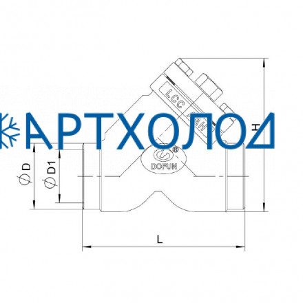 Сетчатый фильтр FVD-HS DN20 63 бар, прямоточный  Dofun