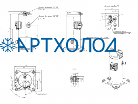 Компрессор спиральный RCM30E4LB7CA (141R8616) Ридан Компрессор спиральный RCM30E4LB7CA (141R8616) Ридан