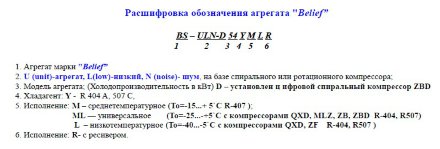 Агреат BS-ULN 55Y MLRE (R-404а/R-507, MBP) Belief Агреат BS-ULN 55Y MLRE (R-404а/R-507, MBP) Belief