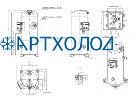 Компрессор спиральный RCM95E4LB7CA (141R8632) Ридан Компрессор спиральный RCM95E4LB7CA (141R8632) Ридан